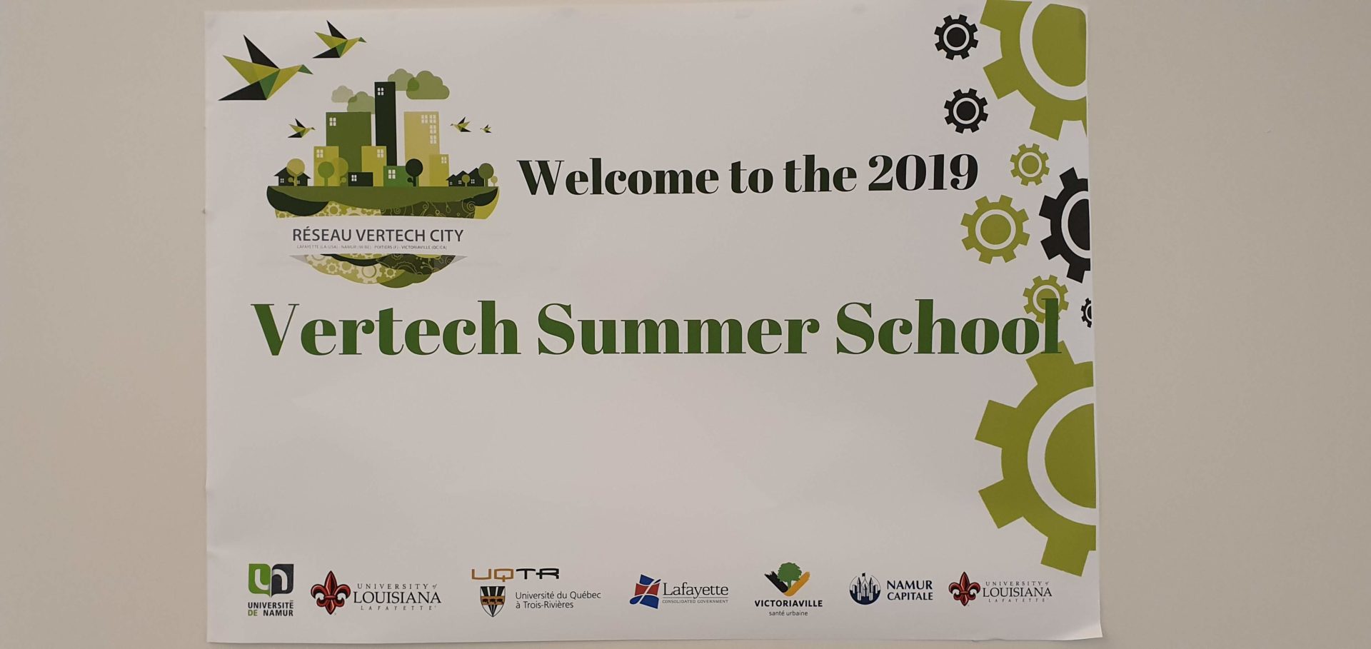 Ecole internationale d'été Vertech à Namur du 13 au 21 juillet 2019.