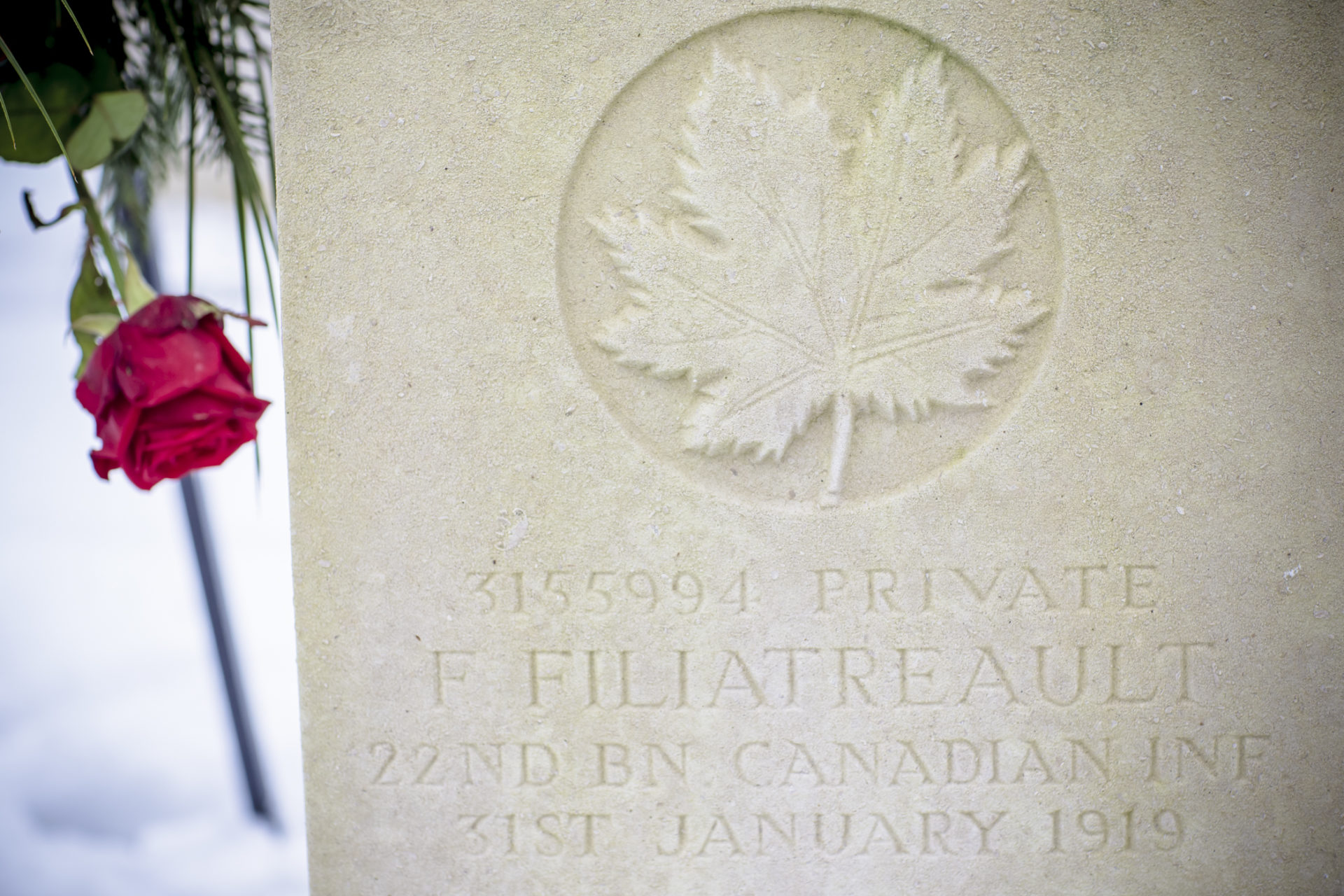 Québec - Hommage au Soldat Florian Filiatreault