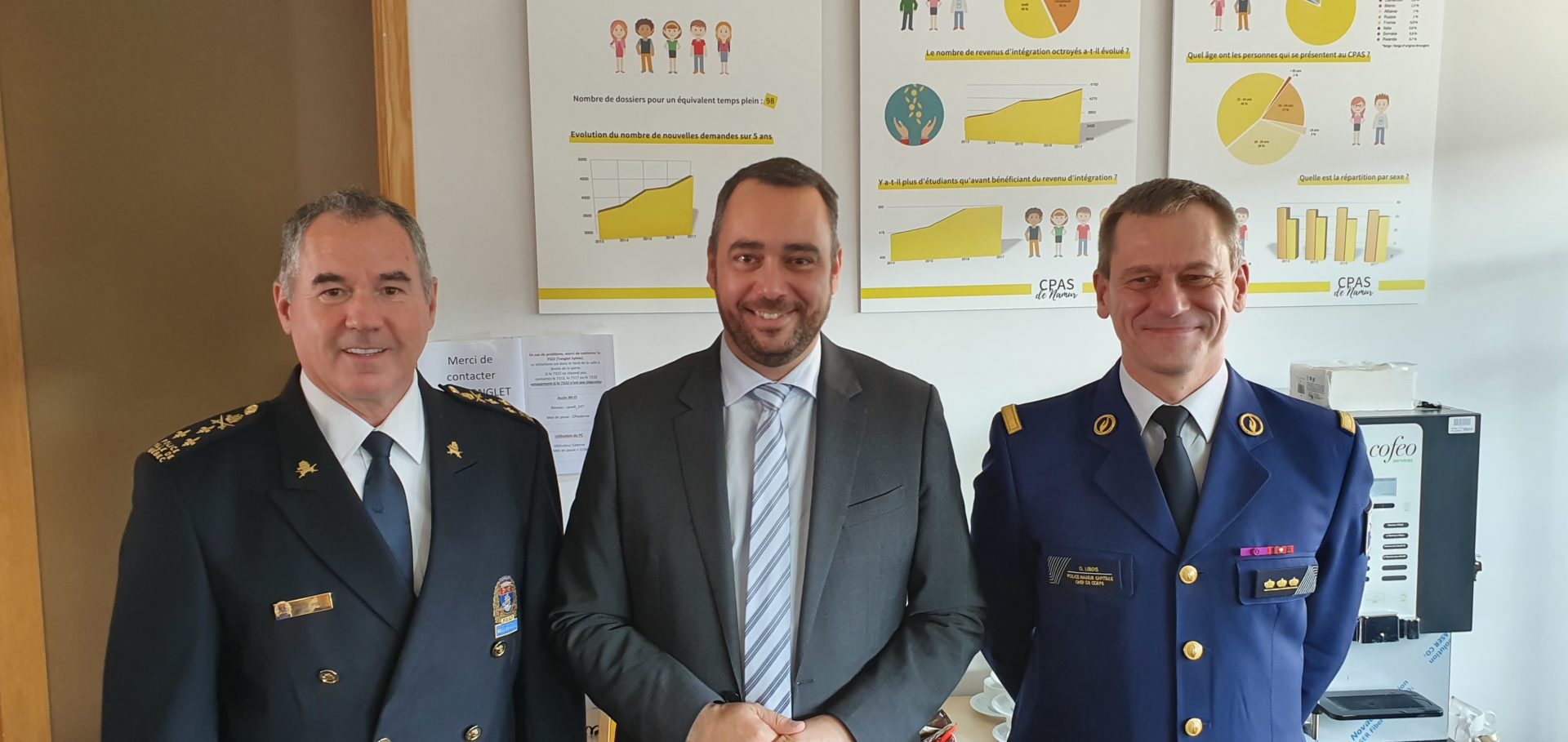 Octobre 2020 - Namur - Visite du chef de la police de Québec