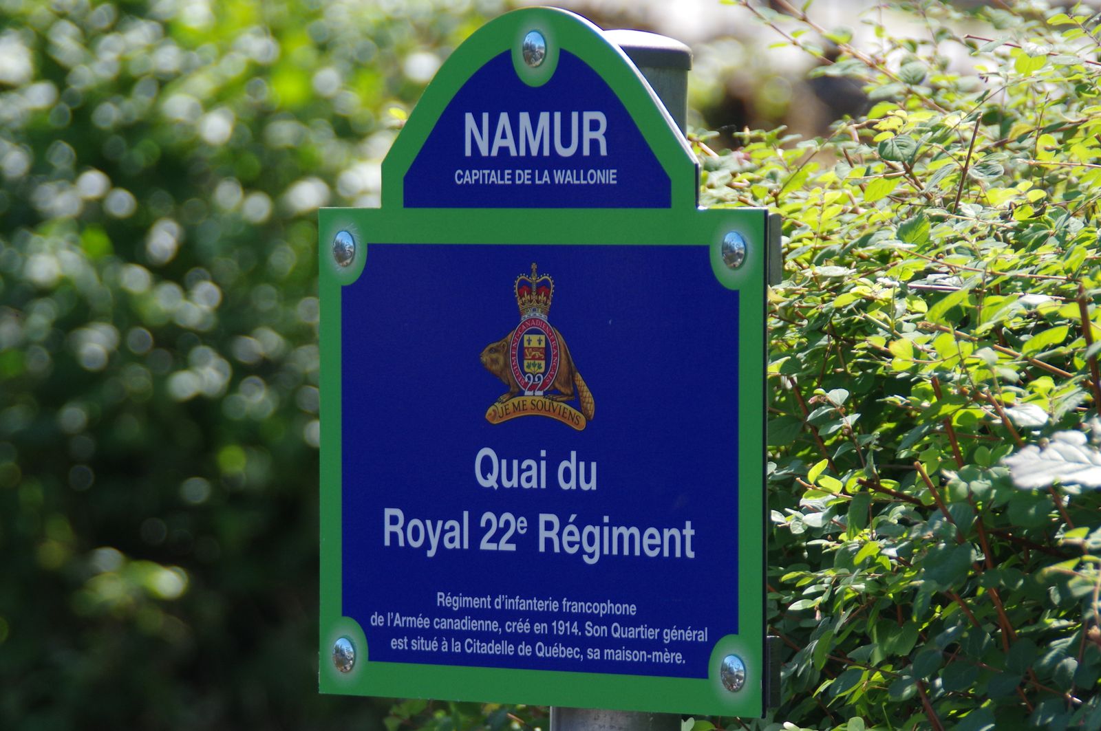 Québec - Quai du R22R à Namur