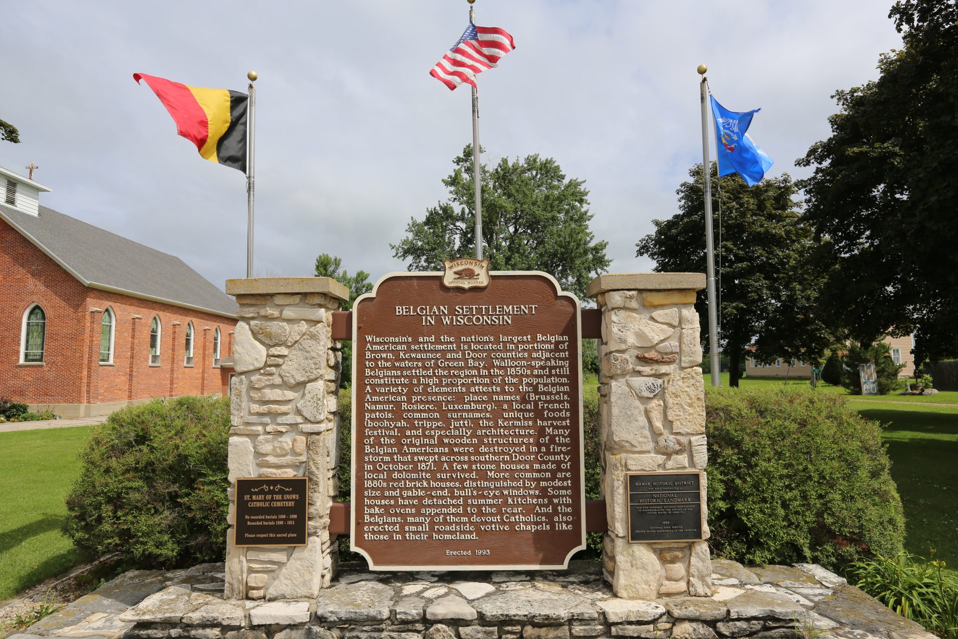 Memorial Belgian Settlement in Wisconsin