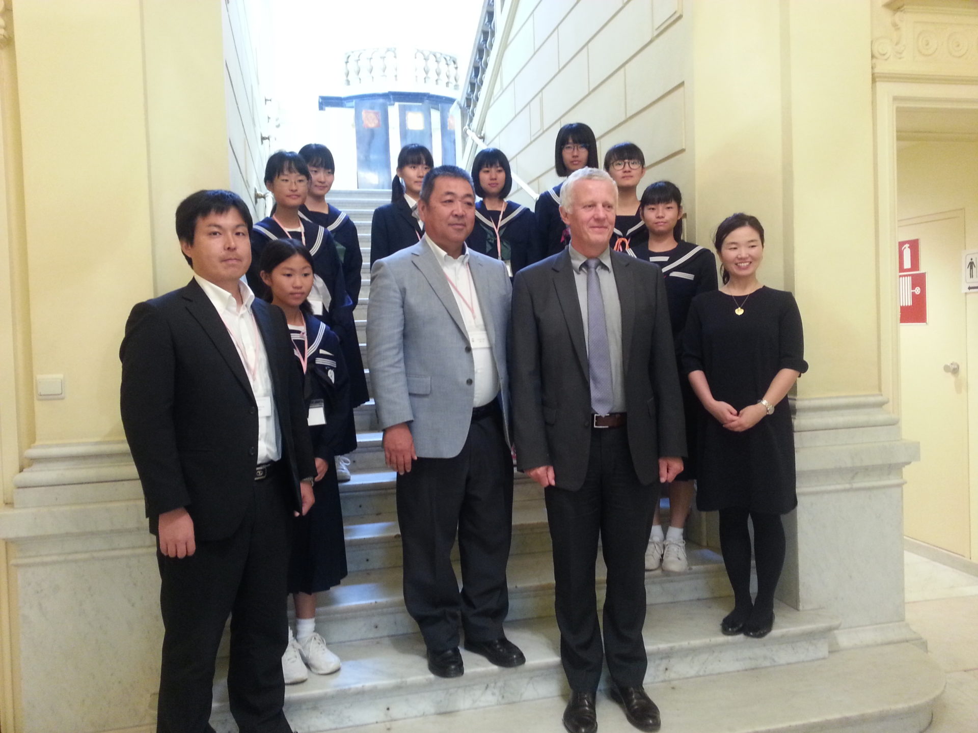 Visite des jeunes d'Ogaki à Namur en 2017