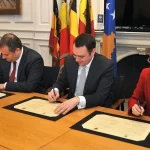 Signature de l'entente entre Namur et Pristina en 2017