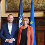 2022 - mai - Rencontre entre le Bourgmestre de Namur et Mme Sylviane CHENE, Maire-Adjointe déléguée à la Culture et aux Relations Internationales