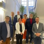 Signature de l'avenant à la convention entre le CODOFIL, l'Université de Louisiane à Lafayette, la Fondation Louisiane, l'Université de Namur, le Commissariat aux Relations Internationales de la Ville de Namur et l'asbl Namur-Lafayette, en 2022